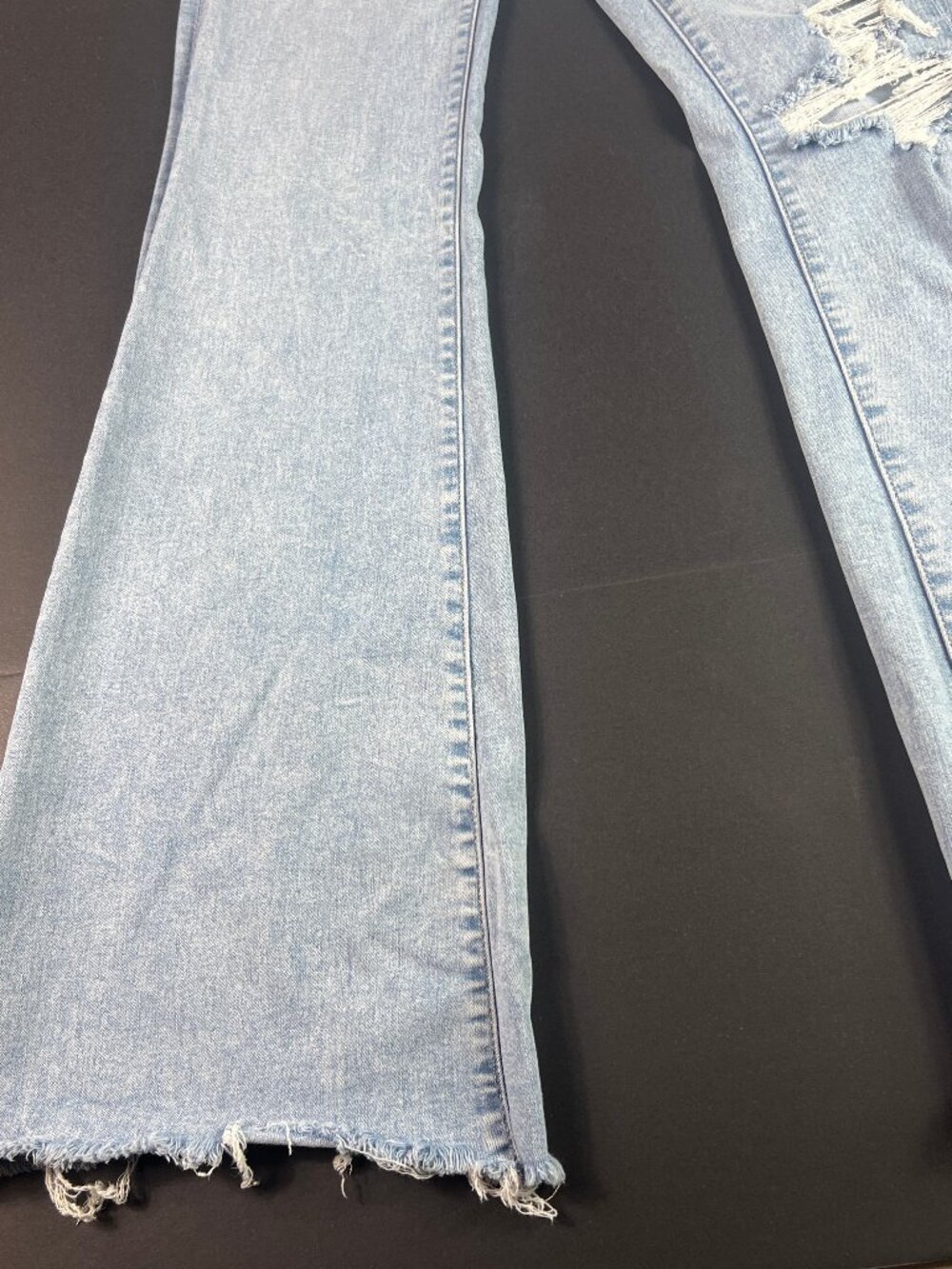 American Eagle Jeans Women 28x34* Super High Rise Flare Light Blue Denim Tag 8XL - Picture 6 of 16